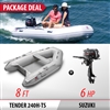 INMAR 240H-TS (8' 0â€) Air Floor Tender Inflatable Boat + DF6S Motor