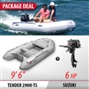 INMAR 290H-TS (9' 6â€) Air Floor Tender Inflatable Boat + DF6S Motor