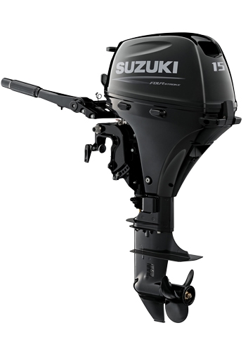 Suzuki DF15AEL, 4-stroke 15hp, Tiller handle, Electric Start, 20