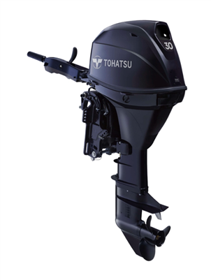 Tohatsu MFS30CL with Tiller Handle EFI 4-Stroke Fuel Injection, 30 hp 20" Shaft - Manual Start  - Power Trim and Tilt - Remote Fuel Tank